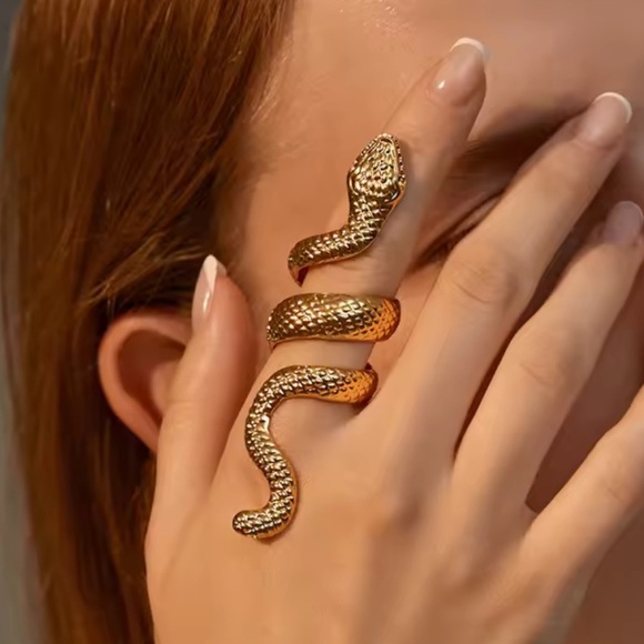 New Anthropologe sepentiGold Snake Ring - Picture 1 of 8